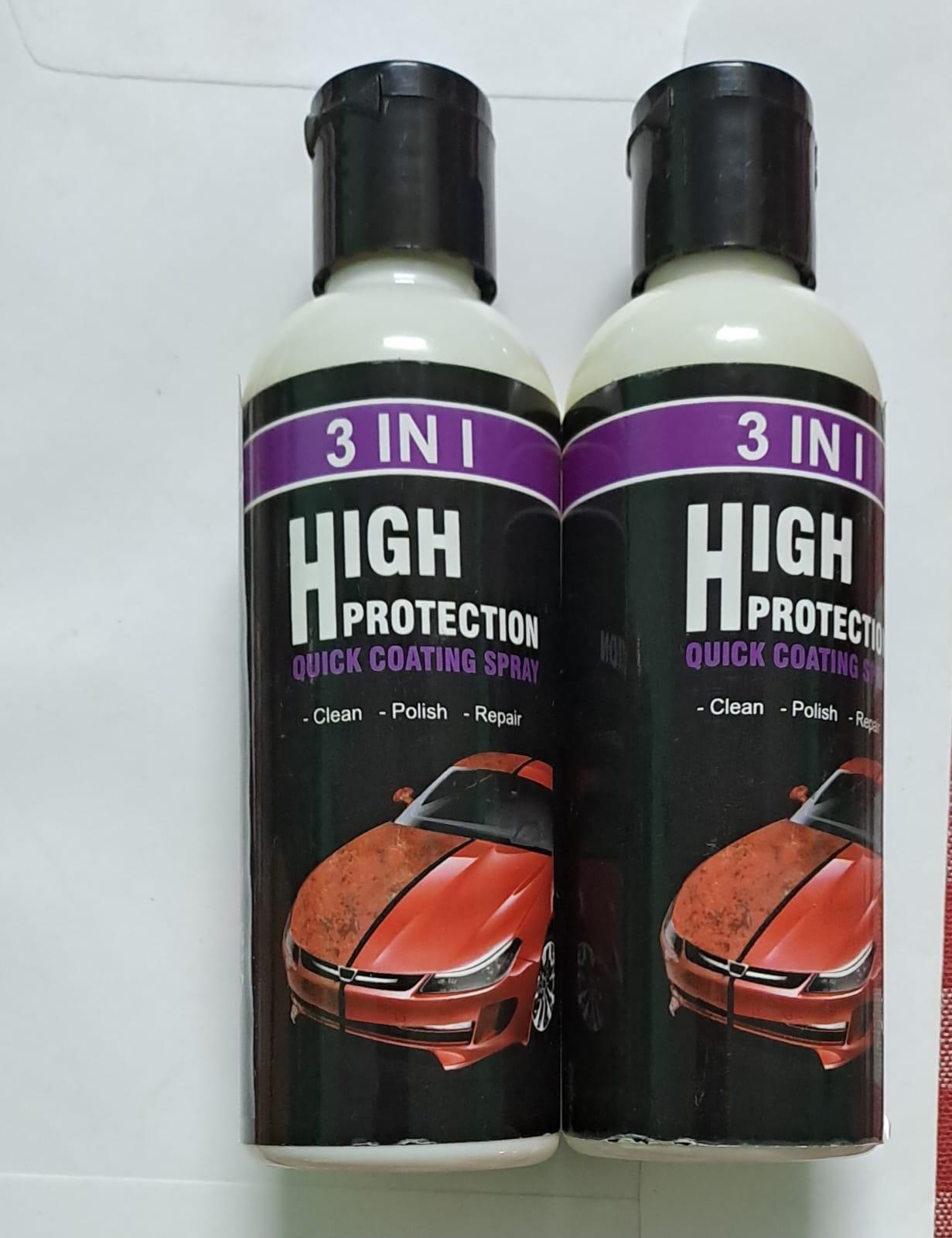 Hydrophobic Nano Car Polish & Protective Coating Spray – Scratch & Water Repellent, Pack of 2