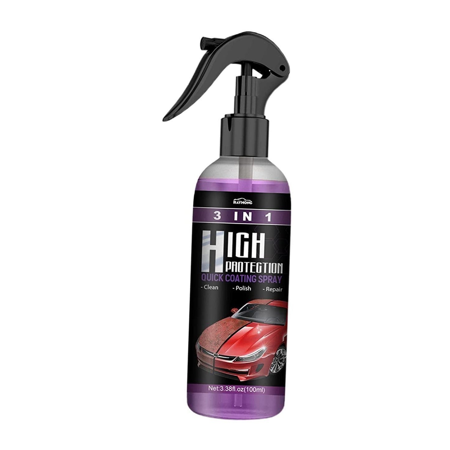 Hydrophobic Nano Car Polish & Protective Coating Spray – Scratch & Water Repellent, Pack of 2