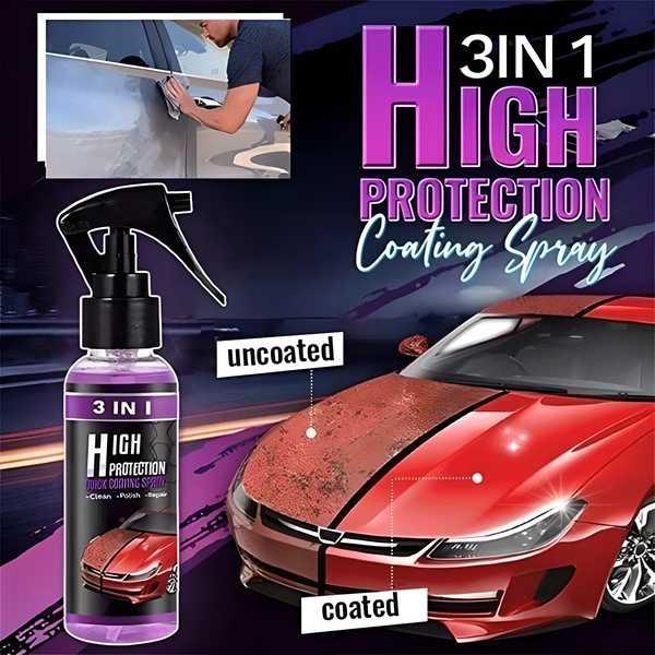 Hydrophobic Nano Car Polish & Protective Coating Spray – Scratch & Water Repellent, Pack of 2