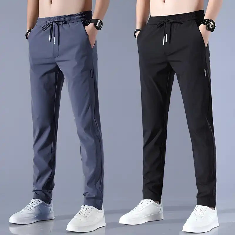 Combo Dark grey & Black Men's NS Lycra Track Pants ( pack of 2) - CL-GO-504