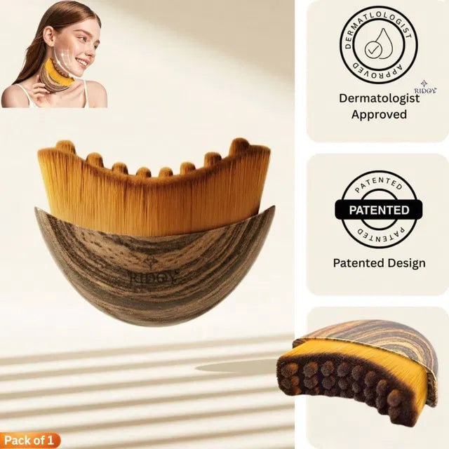 Lymphatic Contour Face Brush – Facial Massage & Sculpting Brush for Skincare Routine
