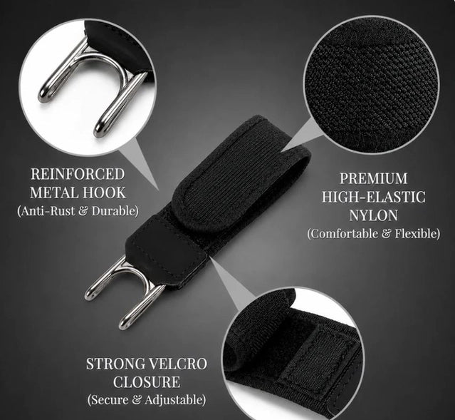 2-Piece Adjustable No-Buckle Metal Hook Belts for Men & Women – Stylish Casual Waist Belts