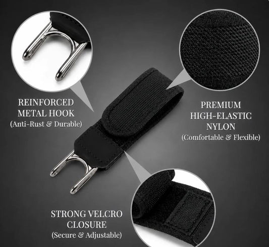 2-Piece Adjustable No-Buckle Metal Hook Belts for Men & Women – Stylish Casual Waist Belts