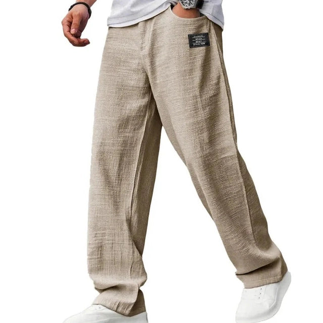 Men's Lightweight Hemp Pants – Relaxed Fit Casual Trousers for Everyday Comfort