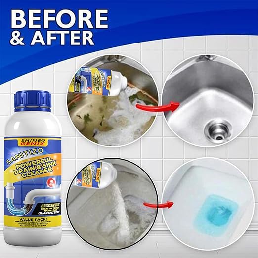 Sink Cleaner Powder Unblocker Pipe Blockage Cleaner, BUY 1 GET 3 FREE