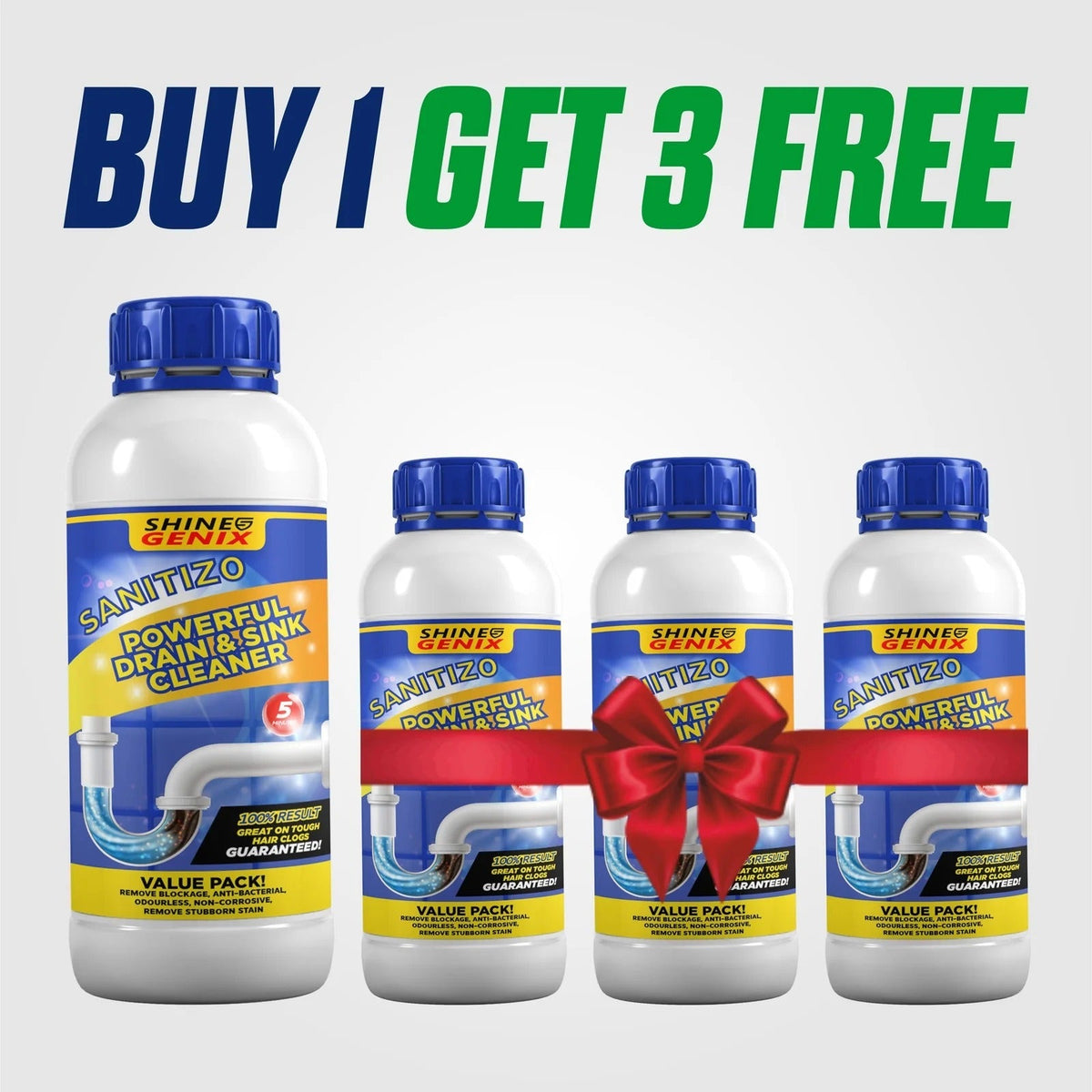 Sink Cleaner Powder Unblocker Pipe Blockage Cleaner, BUY 1 GET 3 FREE