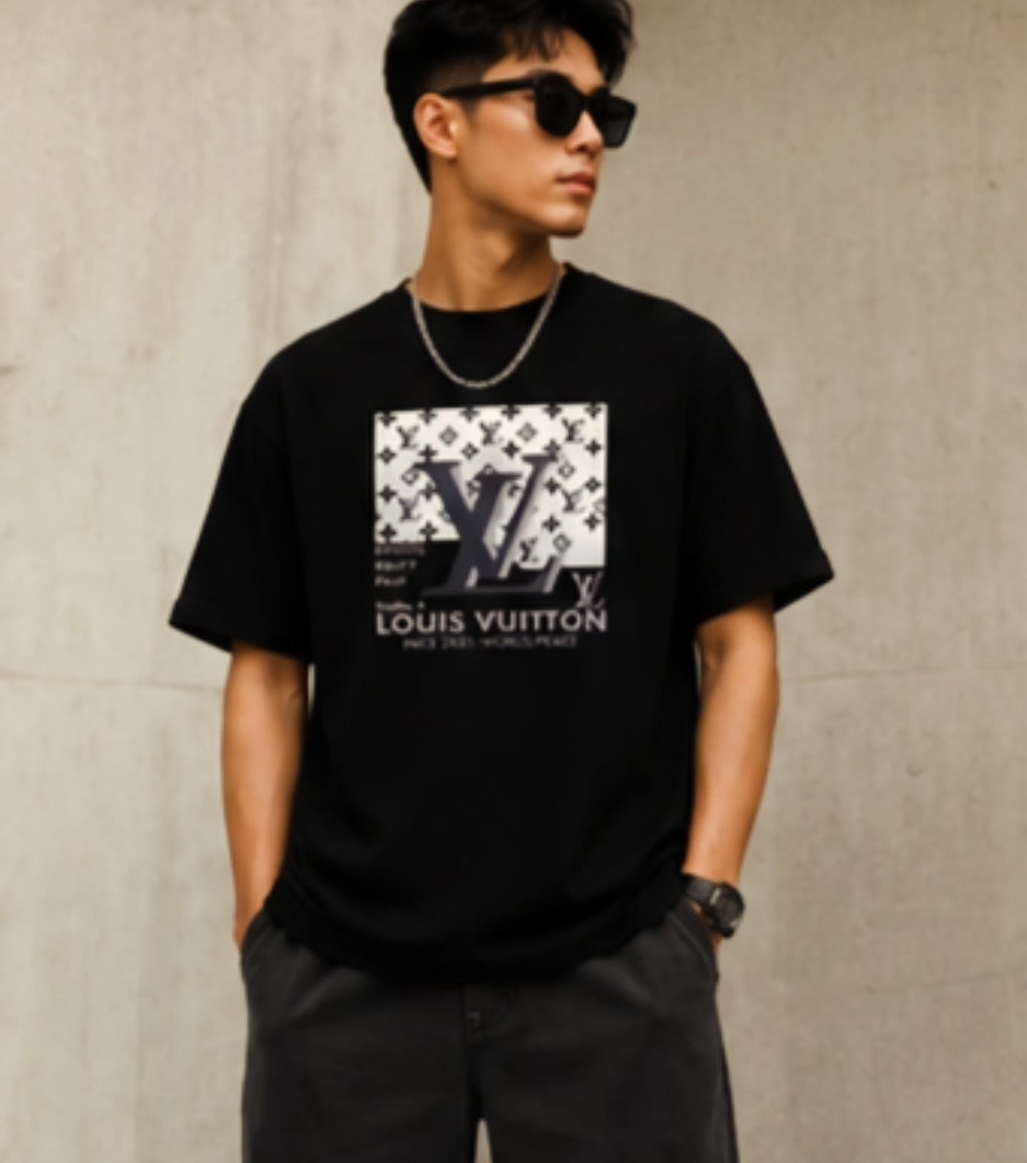 Premium Luxury-Inspired Monogram Oversized T-Shirt